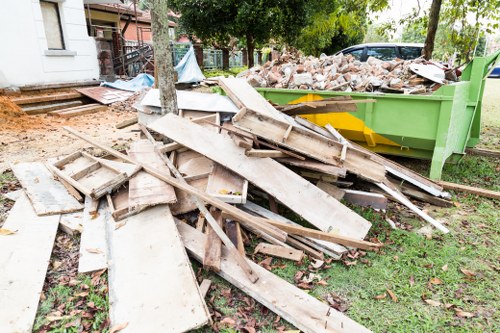 Construction site waste clearance process in Woolwich